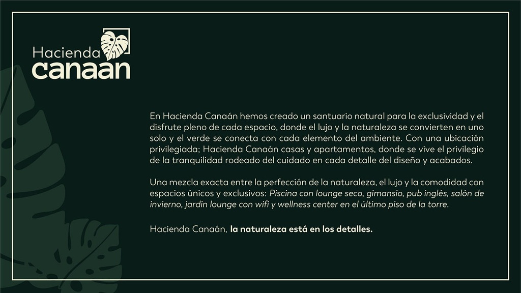 HACIENDA CANAAN- Apartamentos