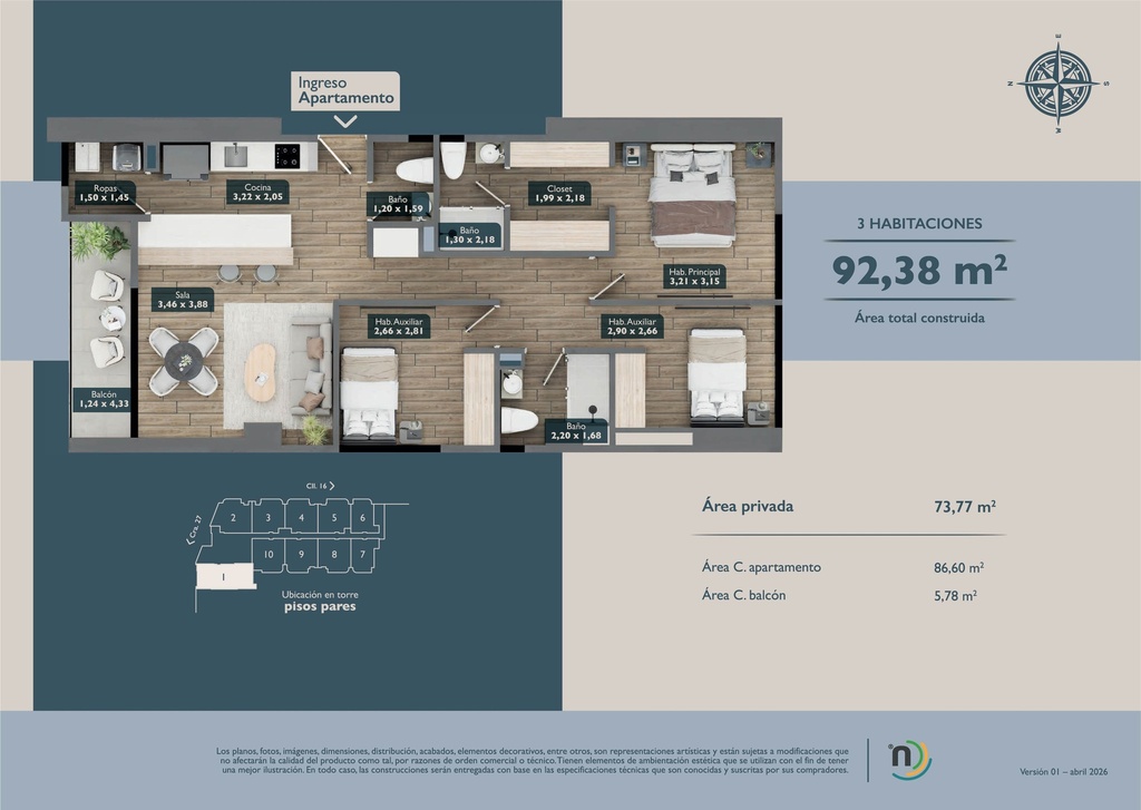 NEXO 14 - Apartamentos en Álamos