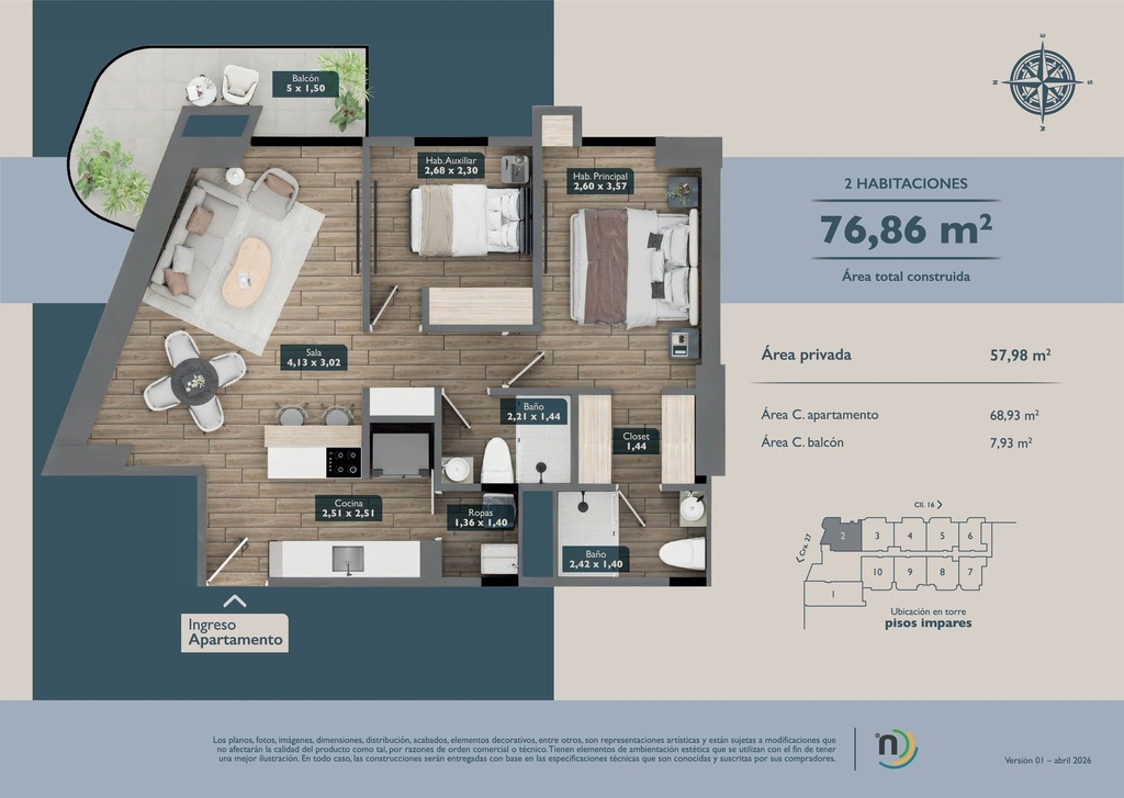 NEXO 14 - Apartamentos en Álamos