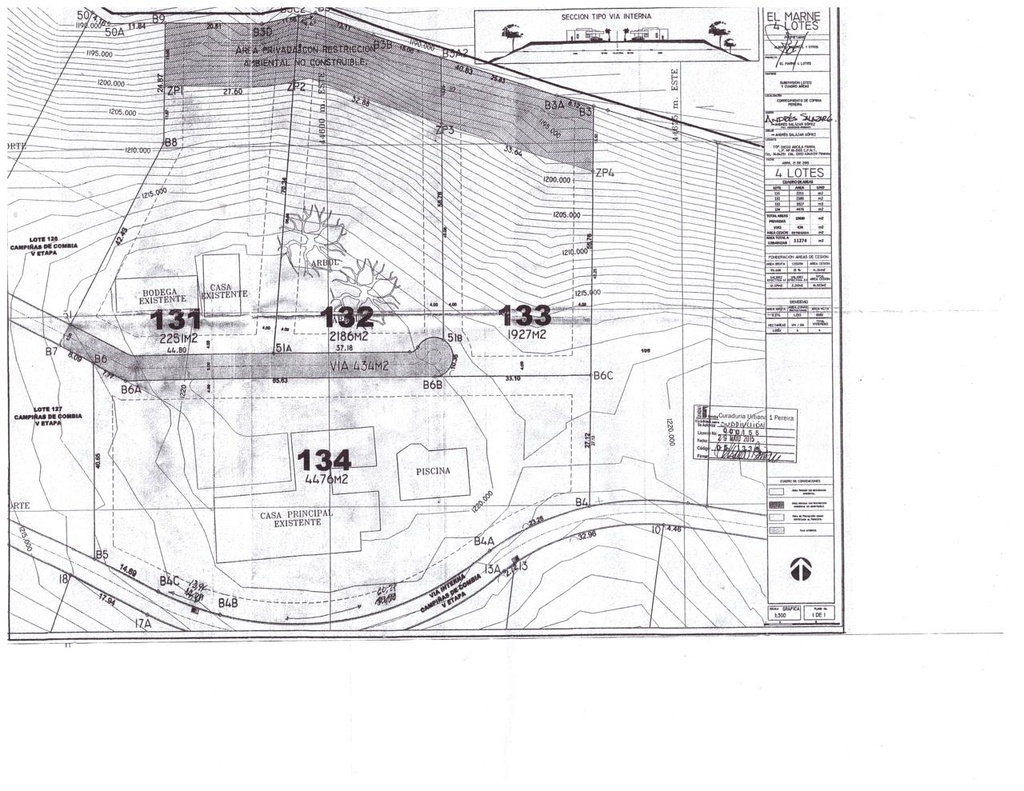 Lote para la venta en Combia 